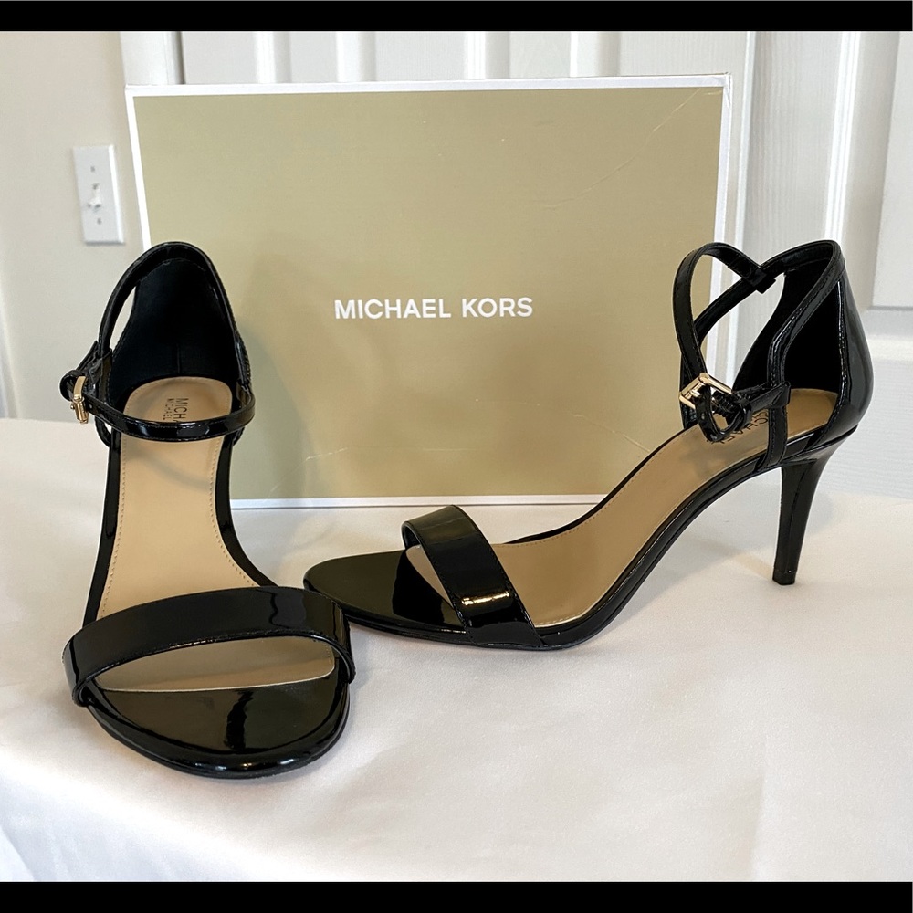 Michael Kors Black Strappy Heeled Sandal